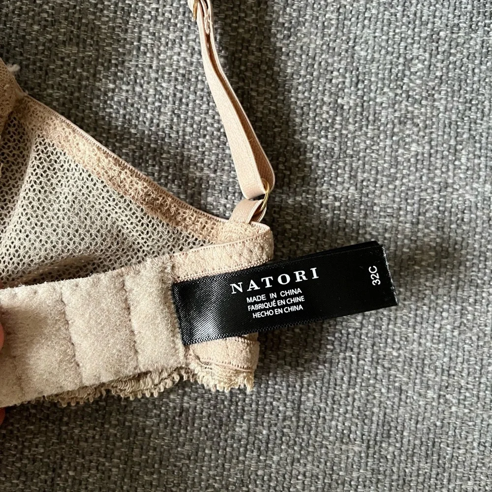 NWOT! Natori Feathers Contour Plunge Bra - Beige - Picture 3 of 4